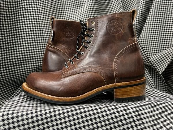 DogLeap Derby brown handmade leather boots