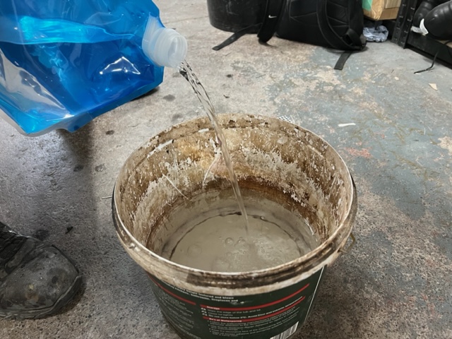 handmade boots process: soaking